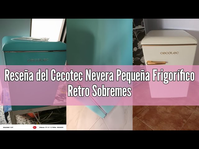 Vídeo relacionado con Cecotec Nevera Pequeña Frigorífico 2 Puertas Retro 86L Bolero CoolMarket 2D Origin 86 Black E. 89,3cm de Alto y 48,7cm de Ancho, Clase Energética E, Icebox, Luz Interior y Tirador Cromado, Negro