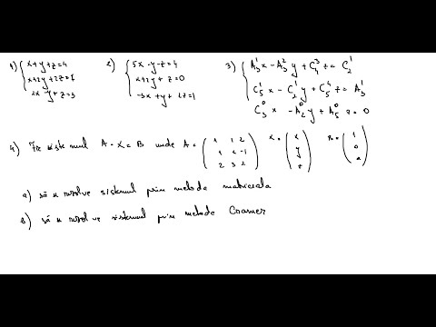 Sisteme Cramer | Exercitii Rezolvate