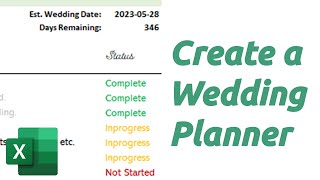 Wedding Planning Checklist - Excel Tutorial