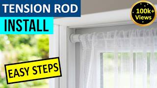 How to fit a Spring Tension Curtain Rod - Tension Rod Installation for Net Curtains and Voiles
