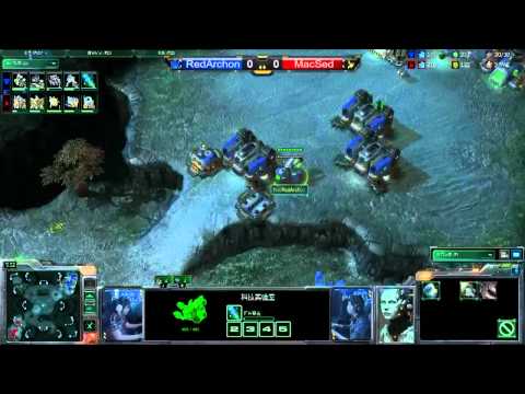 [1/4]2012 StarCraft II WCS Asia Finals_RedArchon vs.MacSed_敗部1