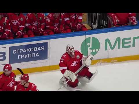 KHL goalie warm up. Nikita Bespalov 9/02/17