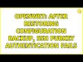 OpenWrt After Restoring Configuration Backup Ssh Pubkey Authentication Fails