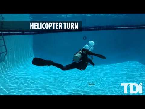 SDI/TDI Scuba Diving Finning Techniques - Helicopter Turn