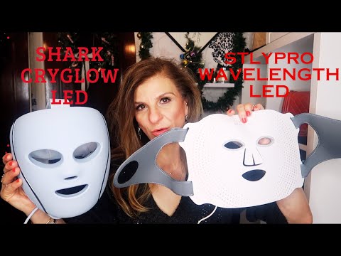 SHARK CRYOGLOW LED MASK VS STLPRO WAVELENGTH LED MASK