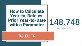#Tableau - Calculate YTD vs. Prior YTD Based on a Selected Date