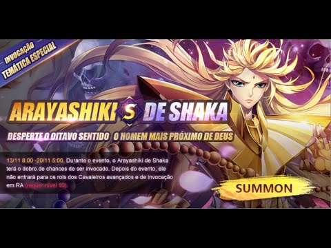 Nova Atualização e tudo sobre Shaka Arayashiki!!! Saint Seiya Awakening - CDZ