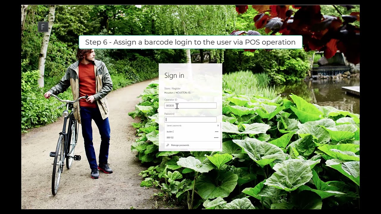 Dynamics 365 Commerce POS Barcode Log on Tip