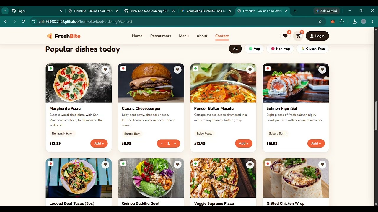 Task Submission - DAS004304 - FreshBite - Online Food Ordering