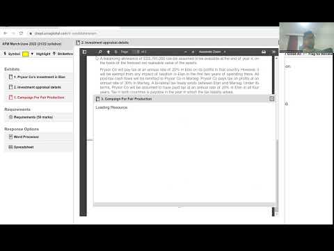 ACCA AFM/P4 March June 2022 PRYSOR CO