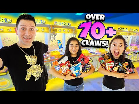We PLAYED Every SNACK Claw Machine in this Arcade! (OVER 70+ MACHINES)