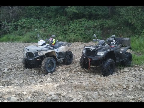 Upalanie w terenie-Polaris Sportsman 570,  CF Moto Allroad 500