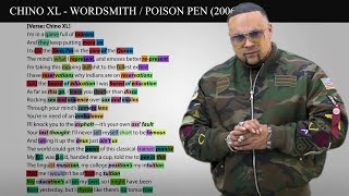Chino XL - Wordsmith [Rhyme Scheme] Highlighted
