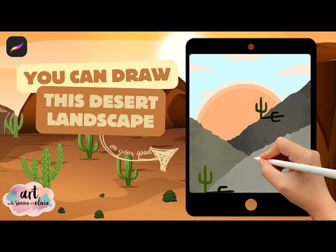 Easy Desert Landscape Tutorial in PROCREATE | Beginner-Friendly Digital Art Lesson