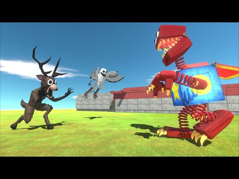Boxy Boo Defeats The Deer and The Owl - Animal Revolt Battle Simulator