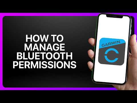How To Manage Bluetooth Permissions In Garmin Connect 2026! Tutorial