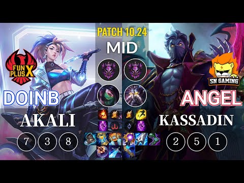 FPX Doinb Akali vs SN Angel Kassadin Mid - KR Patch 10.24