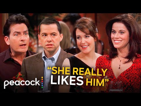 Two and a Half Men | Alan and Charlie Pretend They Don’t Know Rose While on a Double Date