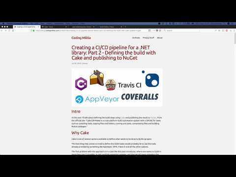 Creating a CI/CD pipeline for a .NET library: Part 2 - Building with Cake and publishing to NuGet