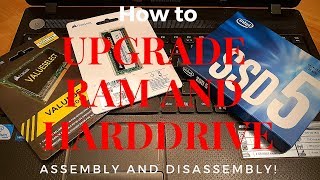 How to assembly and disassembly a Acer Emachine e732zg [Upgrade ram and harddrive]