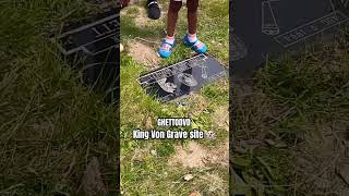 King Von Grave site after 051 kiddo visited it #kingvon #lildurk #chicago #graveyard #viral