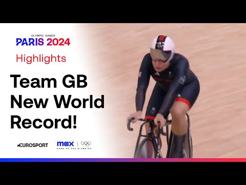 Team GB Set New Women's Team Sprint World Record! 🤯 #Paris2024 #Olympics