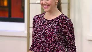 Susan Graver Printed Liquid Knit Set of Two 3/4-Sleeve Tops on QVC