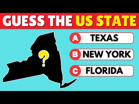 Can you Guess The US State BY its Map? Geography Quiz