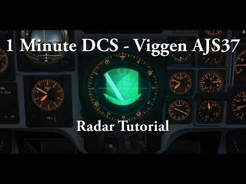 1 Minute DCS - Viggen AJS37 - Radar Tutorial