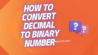 How to Convert Decimal to Binary Number #technical #decimal #binarynumber