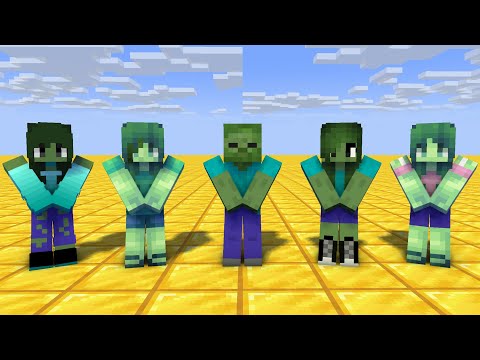 MONSTER SCHOOL : WALKER DANCE MEME ZOMBIE FAMILY - MINECRAFT ANIMATION