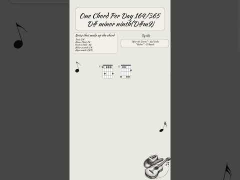 One chord per day 164/365: D#m9 (D# Minor Ninth) #guitar #guitarlesson #guitartutorial #tabs #chords