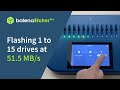 balena EtcherPro - Flashing 1 to 15 drives at 51.5 MB/s - Balenaetcher Demo