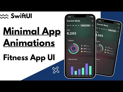 SwiftUI Minimal App Animations - Fitness App UI - Xcode 13 - SwiftUI Tutorials