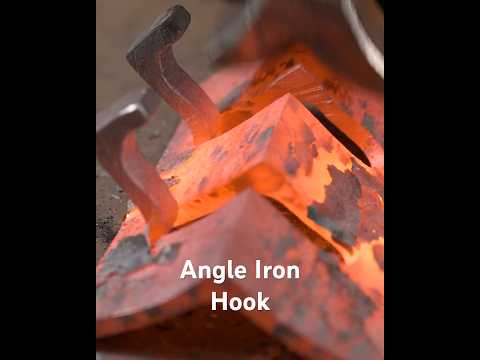 Scrap Angle Iron Hook! #blacksmith #metalworking #hook