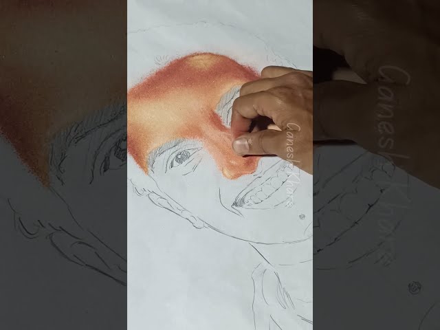 Portrait rangoli design hima das by ganesh khare - video 2