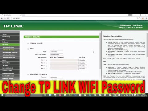 How to change TP Link router wifi password?
