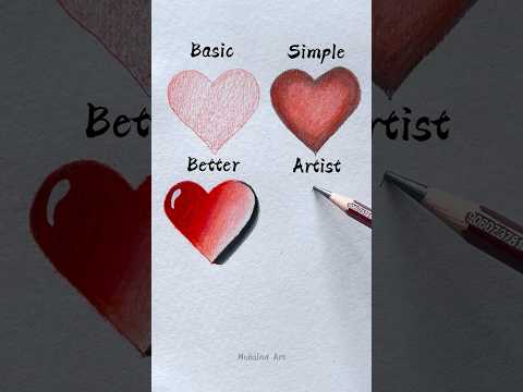 How Good Can a Heart Drawing Get?❤️😱 #shorts #craft #art #drawing #crafts #satisfying