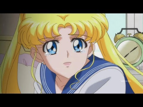 Sailor Moon Classic VS Crystal Usagi Cries about her grades Comparison English Dub VIZ Media