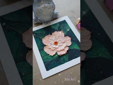 Oil pastel 3D flower #oilpastel #easydrawing #painting #art #creativeart