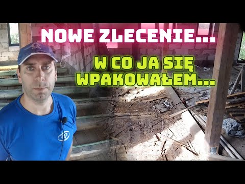 Attic renovation, wooden ceiling on joists, old floor with plaster and clay,