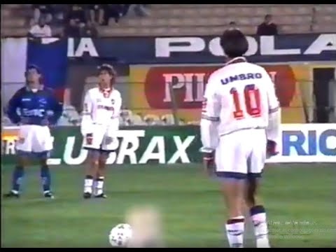 NACIONAL-URU 1x1 CRUZEIRO - Supercopa 1996 (trechos) - Band