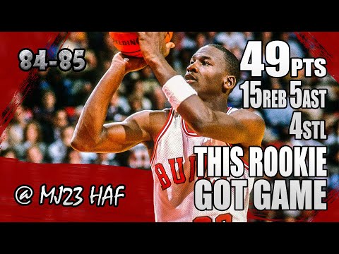 Michael Jordan Highlights vs Pistons (1985.02.12) - 49pts, This ROOKIE GOT GAME!