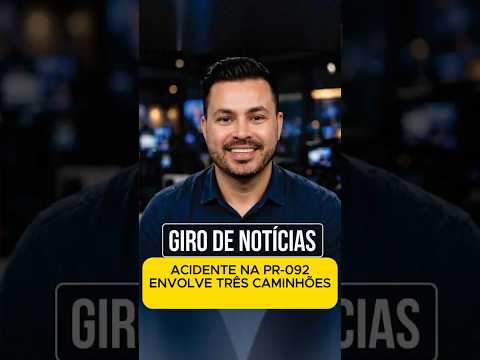 Colisão entre três caminhões interdita trecho da PR-092 em Arapoti