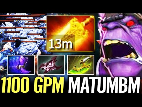 🔥 13min Radiance + Armlet + Phase Boot — 1100 GPM Alchemist Fastest Farm by Matumbaman Dota 2 Pro