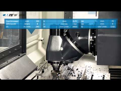 MTE Bettfraesmaschine   Schwerzerspanung Messerkopf Ø 100