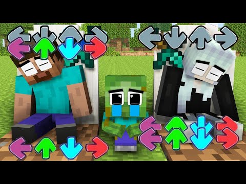Baby Zombie Life in Friday Night Funkin Sarvente - Minecraft FNF Mod