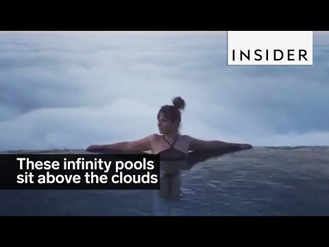 These hotel infinity pools in California sit above the...