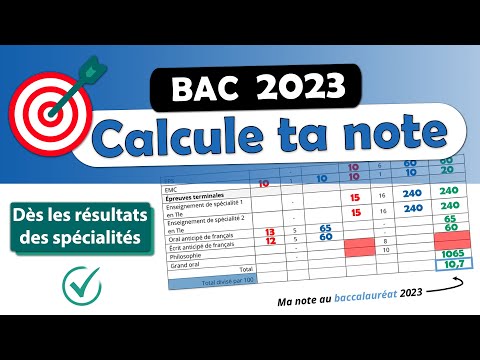 🏆 Comment calculer sa note (provisoire) de BAC 2023 
