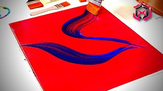 AMORE! DEEP REDS - ASMR - Abstract Acrylic Painting and Fluid Art Therapy for Healing